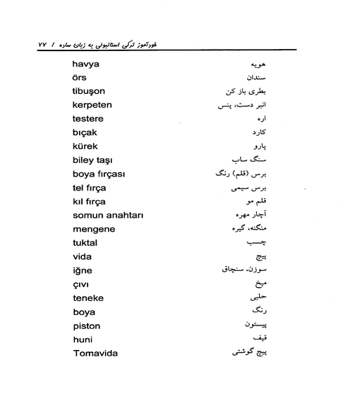 خود اموز ترکی استانبولی - نمونه اول - جزیره کتاب های الکترونیکی